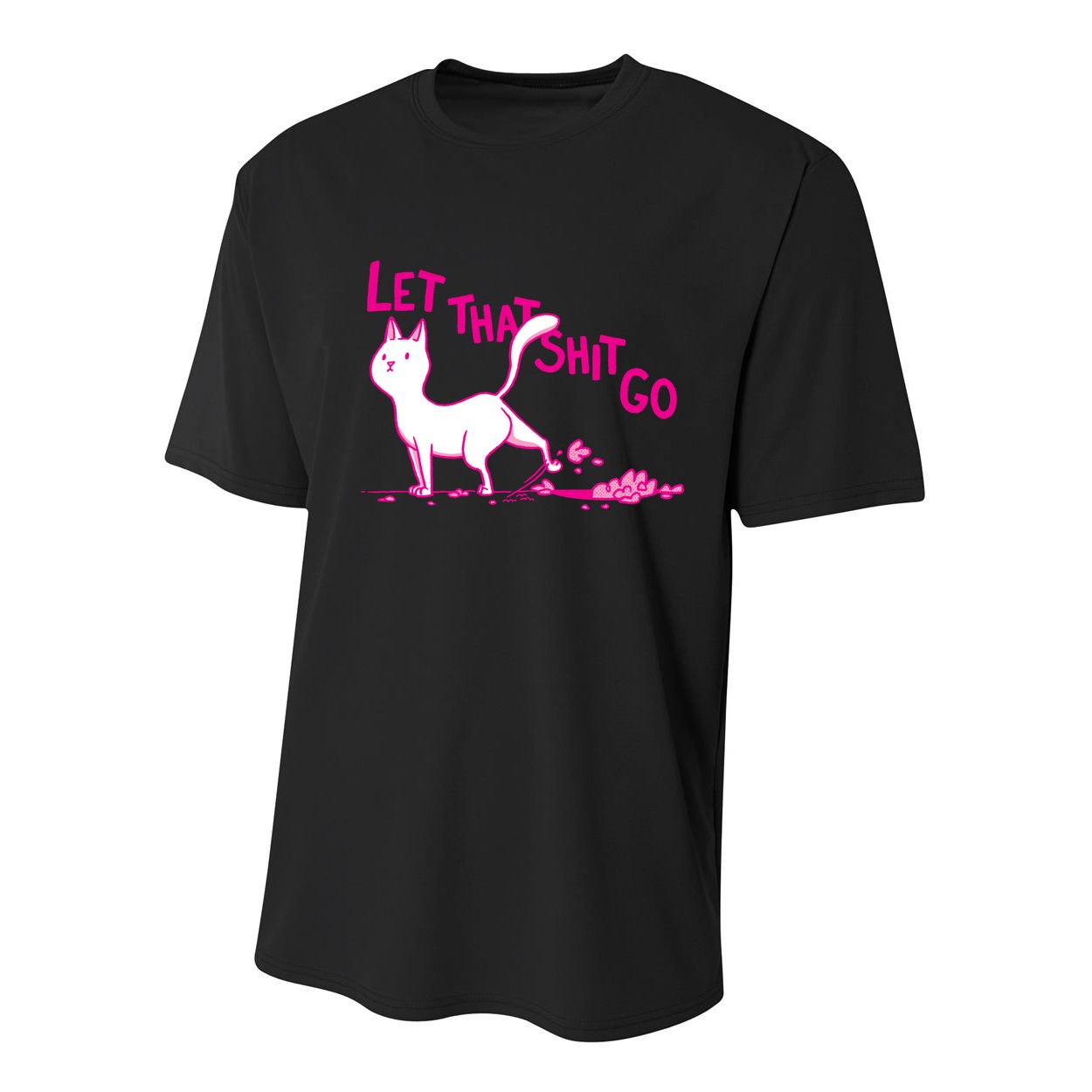 Let That Shit Go Funny Cat Youth Performance Sprint T-Shirt