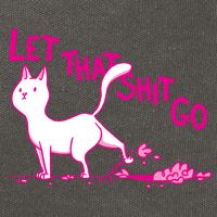 Let That Shit Go Funny Cat Cotton Canvas Backpack