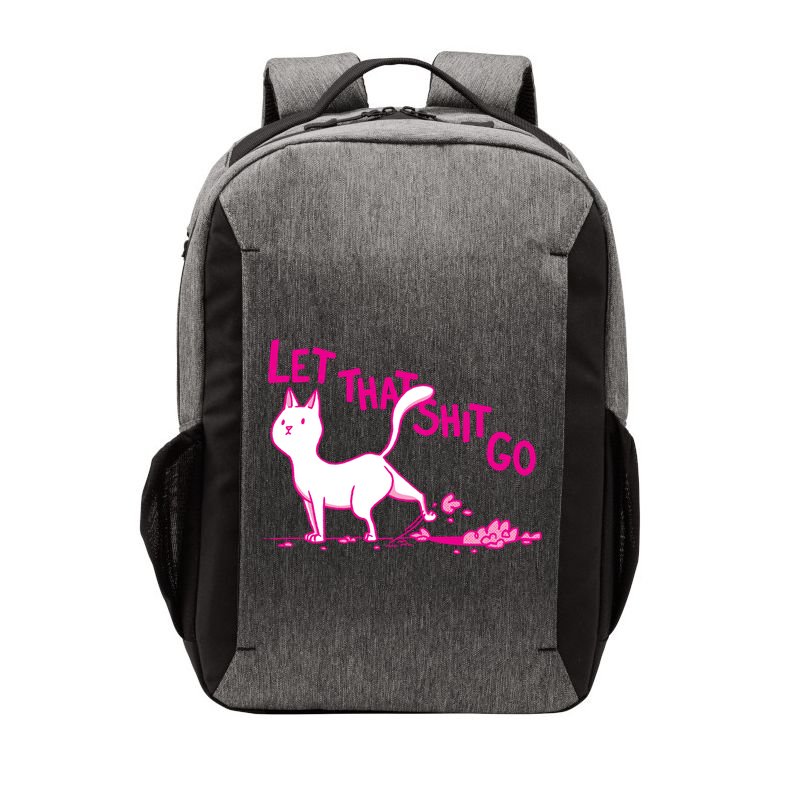 Let That Shit Go Funny Cat Vector Backpack