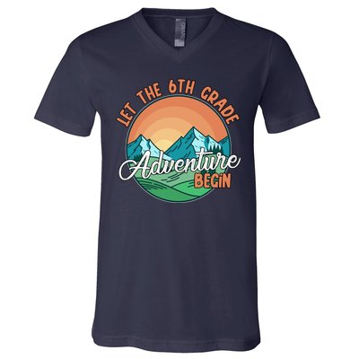 Let The 6th Grade Adventure Begin V-Neck T-Shirt