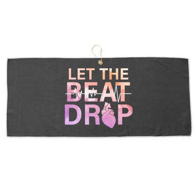 Let The Beat Drop Large Microfiber Waffle Golf Towel