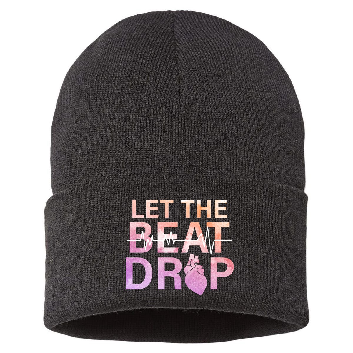 Let The Beat Drop Sustainable Knit Beanie