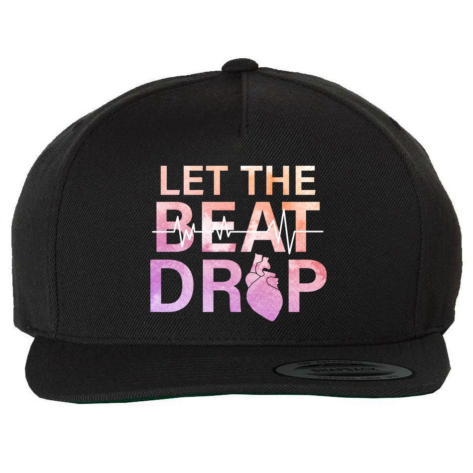 Let The Beat Drop Wool Snapback Cap
