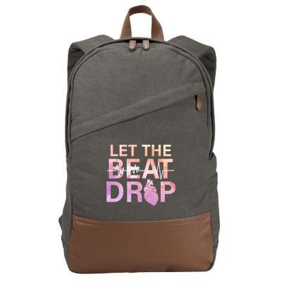 Let The Beat Drop Cotton Canvas Backpack
