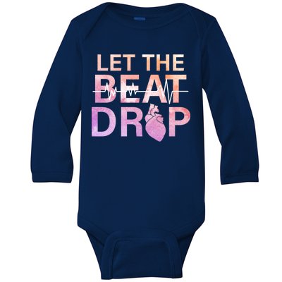 Let The Beat Drop Baby Long Sleeve Bodysuit