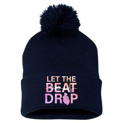 Let The Beat Drop Pom Pom 12in Knit Beanie