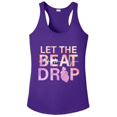 Let The Beat Drop Ladies PosiCharge Competitor Racerback Tank