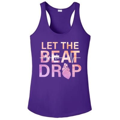 Let The Beat Drop Ladies PosiCharge Competitor Racerback Tank