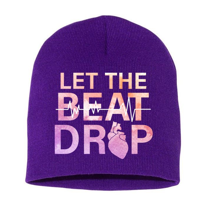 Let The Beat Drop Short Acrylic Beanie