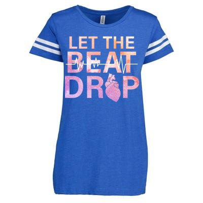 Let The Beat Drop Enza Ladies Jersey Football T-Shirt