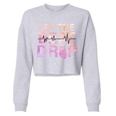 Let The Beat Drop Cropped Pullover Crew