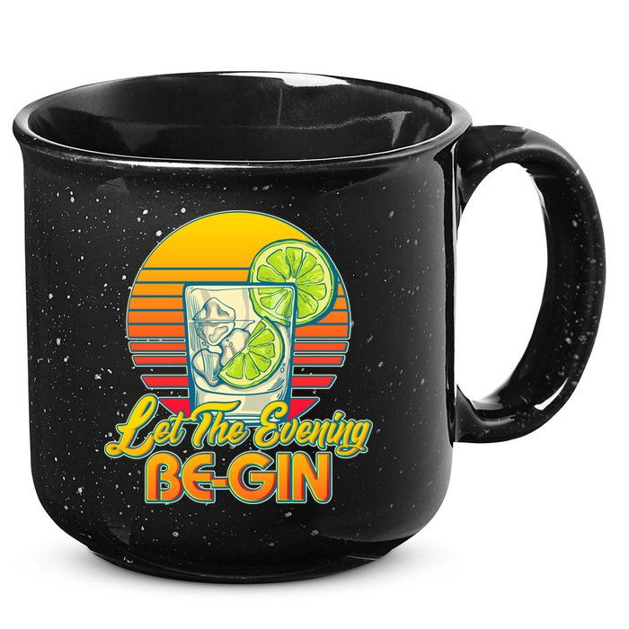 Let The Evening Be-GIN 15oz Campfire Ceramic Mug