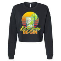 Let The Evening Be-GIN Cropped Pullover Crew