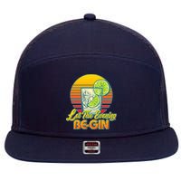 Let The Evening Be-GIN 7 Panel Mesh Trucker Snapback Hat