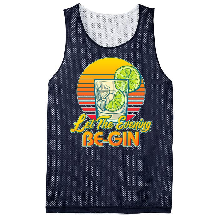 Let The Evening Be-GIN Mesh Reversible Basketball Jersey Tank