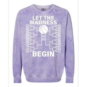 Let The Madness Begin College Basketball Colorblast Crewneck Sweatshirt