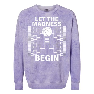 Let The Madness Begin College Basketball Colorblast Crewneck Sweatshirt