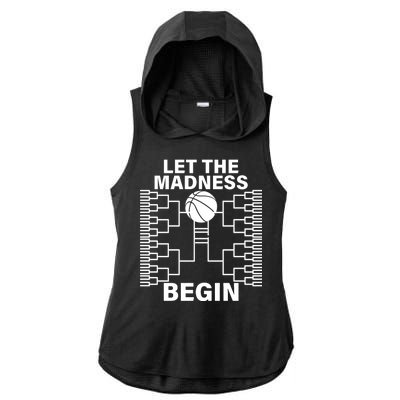 Let The Madness Begin College Basketball Ladies PosiCharge Tri-Blend Wicking Draft Hoodie Tank