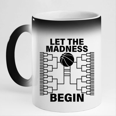 Let The Madness Begin College Basketball 11oz Black Color Changing Mug