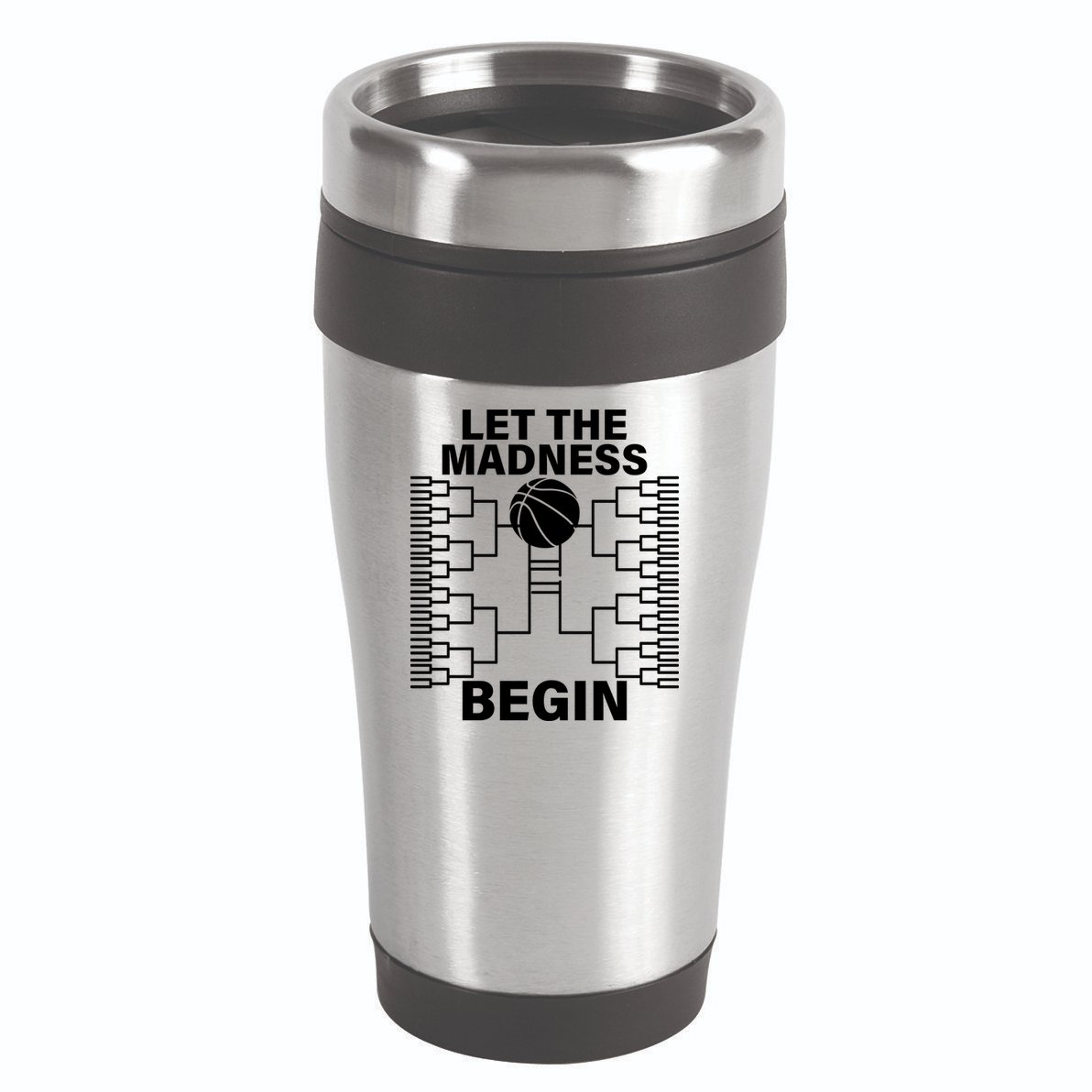 Let The Madness Begin College Basketball 16oz Travel Tumbler