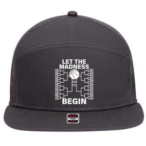 Let The Madness Begin College Basketball 7 Panel Mesh Trucker Snapback Hat