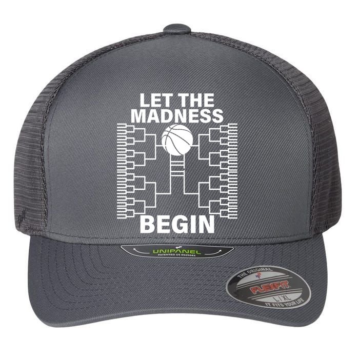 Let The Madness Begin College Basketball Flexfit Unipanel Trucker Cap