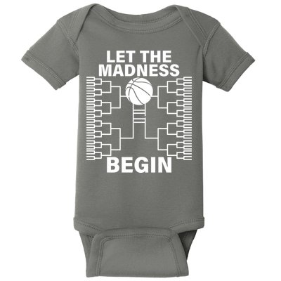 Let The Madness Begin College Basketball Baby Bodysuit