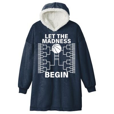 Let The Madness Begin College Basketball Hooded Wearable Blanket