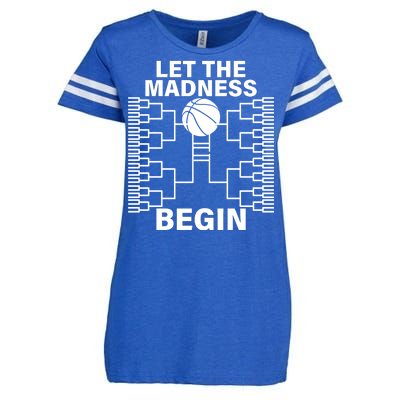 Let The Madness Begin College Basketball Enza Ladies Jersey Football T-Shirt