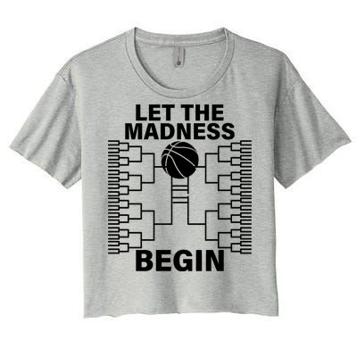 Let The Madness Begin College Basketball Women's Crop Top Tee