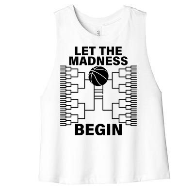 Let The Madness Begin College Basketball Women's Racerback Cropped Tank