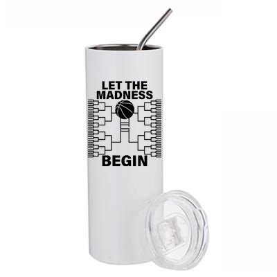 Let The Madness Begin College Basketball Stainless Steel Tumbler