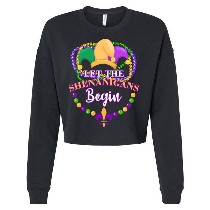 Let the shenanigans begin Cropped Pullover Crew
