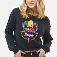 Let the shenanigans begin Cropped Pullover Crew