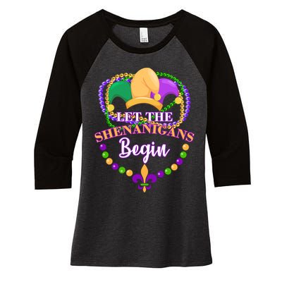 Let the shenanigans begin Women's Tri-Blend 3/4-Sleeve Raglan Shirt