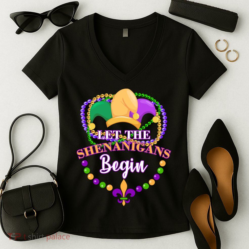 Let the shenanigans begin Women's V-Neck T-Shirt