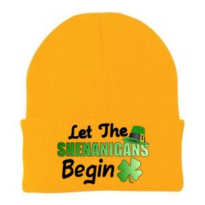 Let The Shenanigans Begin Funny St Patty Knit Cap Winter Beanie