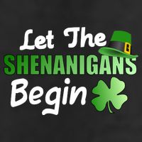 Let The Shenanigans Begin Funny St Patty 7 Panel Mesh Trucker Snapback Hat