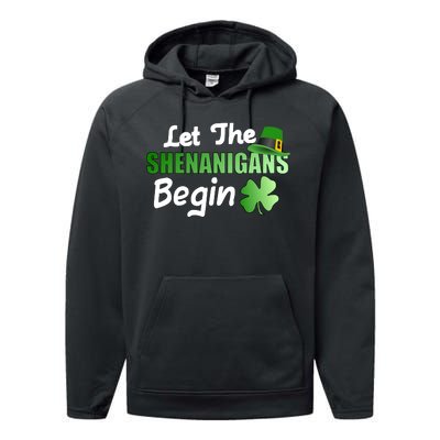 Let The Shenanigans Begin Funny St Patty Performance Fleece Hoodie