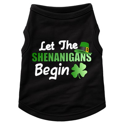 Let The Shenanigans Begin Funny St Patty Doggie Tank