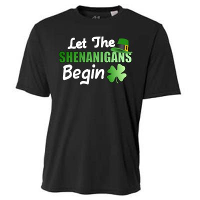 Let The Shenanigans Begin Funny St Patty Cooling Performance Crew T-Shirt