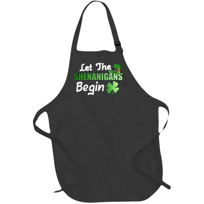 Let The Shenanigans Begin Funny St Patty Full-Length Apron With Pockets