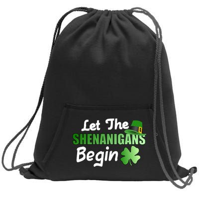 Let The Shenanigans Begin Funny St Patty Sweatshirt Cinch Pack Bag