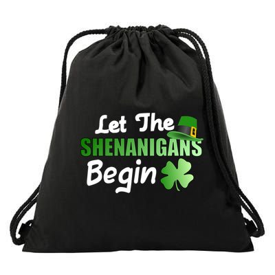 Let The Shenanigans Begin Funny St Patty Drawstring Bag