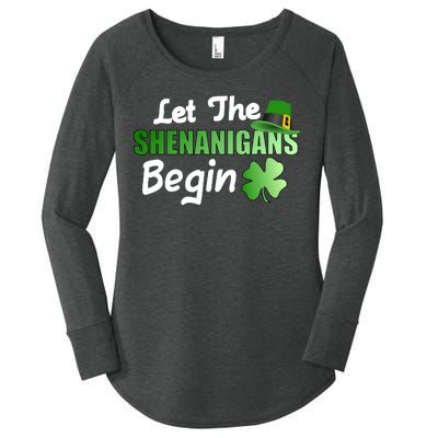 Let The Shenanigans Begin Funny St Patty Women's Perfect Tri Tunic Long Sleeve Shirt