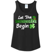 Let The Shenanigans Begin Funny St Patty Ladies Essential Tank