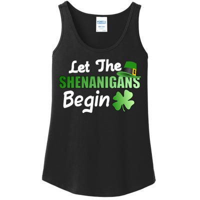 Let The Shenanigans Begin Funny St Patty Ladies Essential Tank