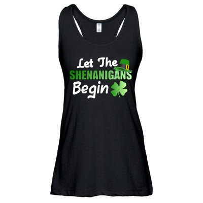 Let The Shenanigans Begin Funny St Patty Ladies Essential Flowy Tank