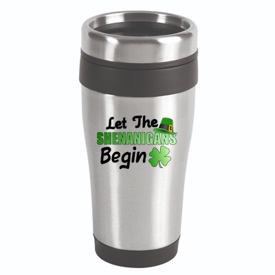 Let The Shenanigans Begin Funny St Patty 16oz Travel Tumbler