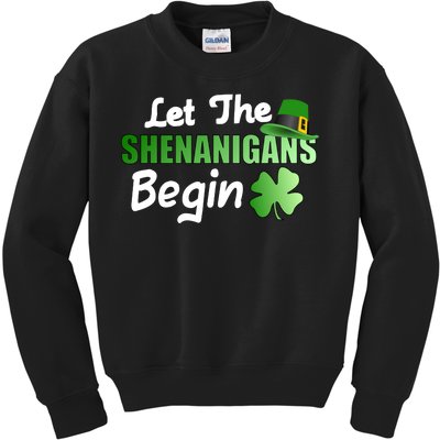 Let The Shenanigans Begin Funny St Patty Kids Sweatshirt